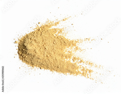 Ginger Powder Dust Isolated on White