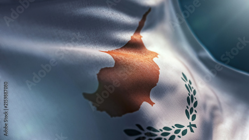 Canvas Print Beautiful waving Cyprus flag background