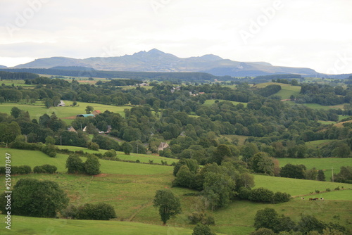 countryside in auvergne in france 