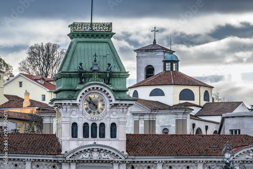 Trieste in winter. Between the sea, snow-capped mountains, and historic monuments.