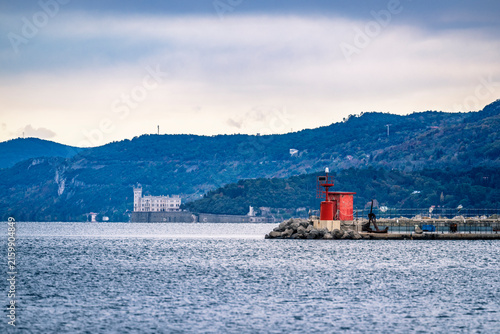 Trieste in winter. Between the sea, snow-capped mountains, and historic monuments.