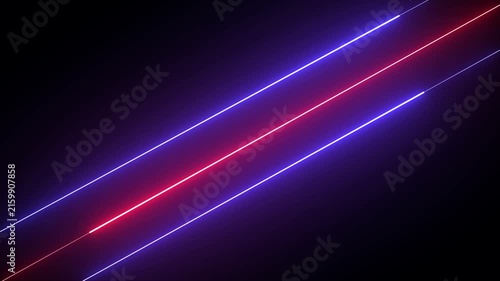 Neon line on black background 
