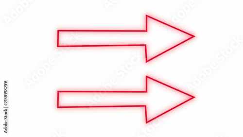 Photography Two simple red arrows pointing to the right side representing direction and navi
