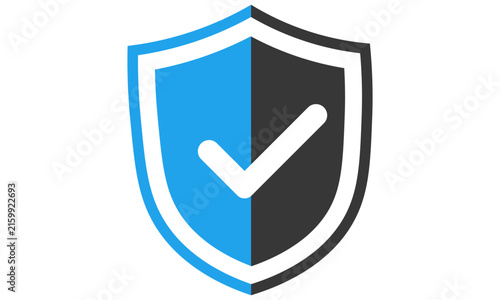 Modern Security Shield with Check mark Icon