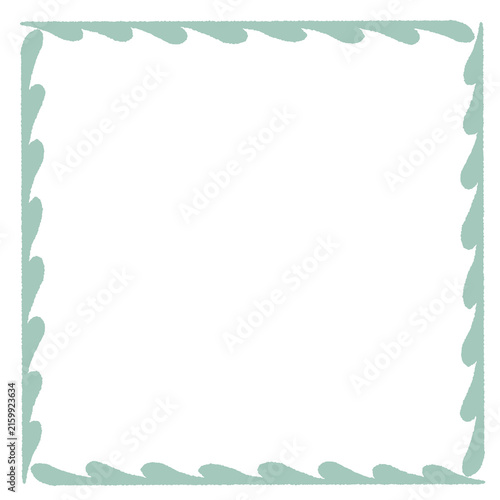 green wave square frame border