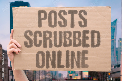 Foto "Posts Scrubbed Online" Social media histories erased by officials