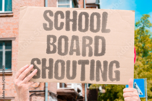 Foto "School Board Shouting" Education meetings devolve into screaming matches