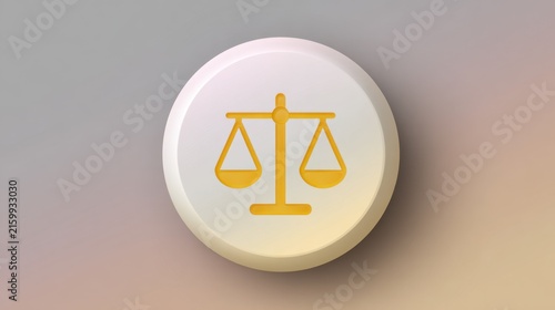 Golden Scales Icon Illustrating Justice and Fairness on a Soft Gradient Background for Legal Themes and Representations
