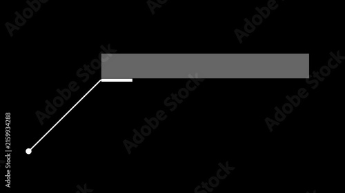 Blank Text Box Lower Third Motion Graphic Animation Loop Isolated Black Background Video Overlay