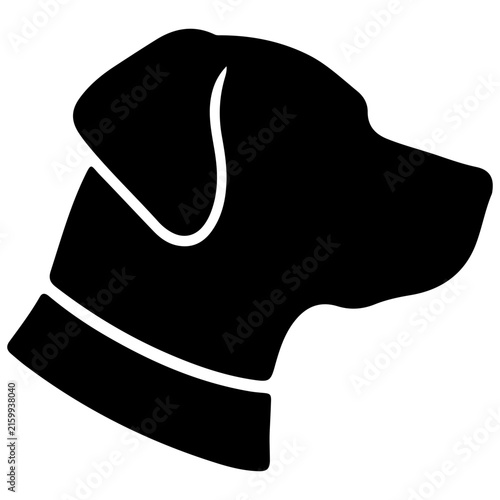 Dog Head Profile Silhouette Vector Illustration