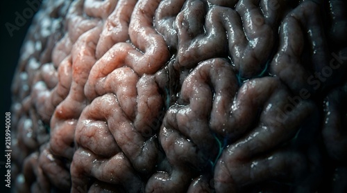 Human brain anatomical structure concept with biological neural network visualizing cognitive function and mental processing, for medical science research