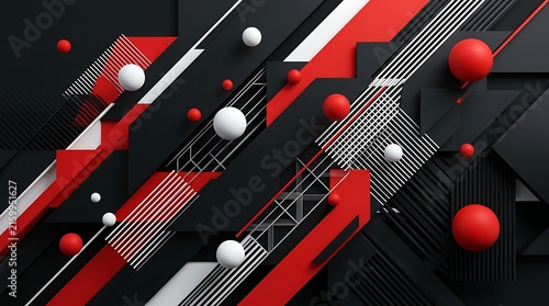 3D rendering of molecular structure with red spheres and black lattice bonds in dark background