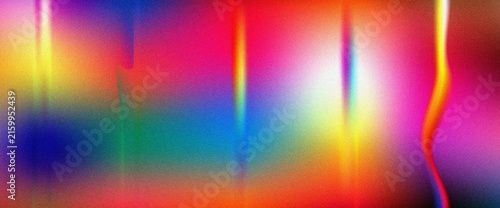 Foto Colorful rainbow gradient with film grain texture, holographic foil, or chromati