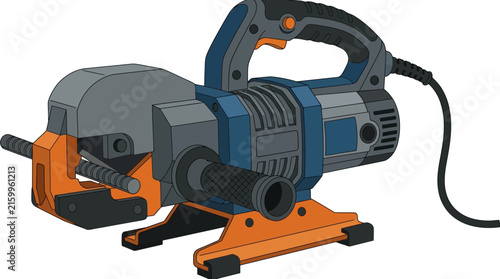 Construction Tool Rebar Bender Machine Illustration