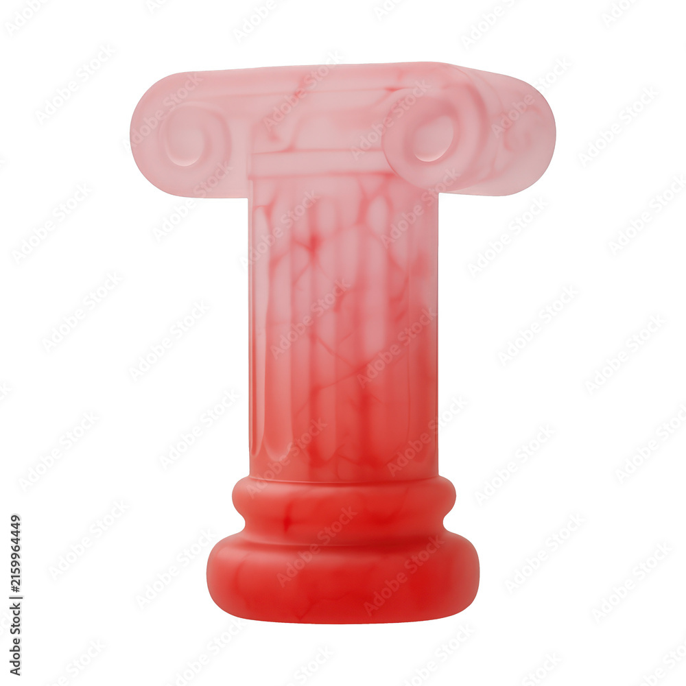 Fototapeta premium PNG Marble column with pink gradient.