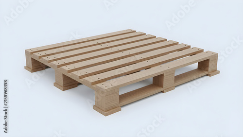 Empty Wooden Shipping Pallet Structure for Industrial Logistics and Warehouse Cargo Storage Solutions