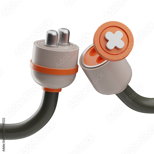 A modern charging cable featuring a unique connector design with a combination of beige and orange colors. Ideal for tech enthusiasts and gadget accessories.