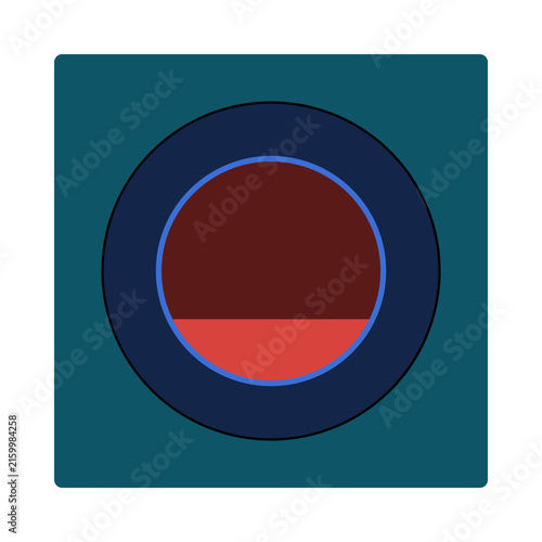 Fotografía Conditional Probability icon: nested circles show P(A|B)