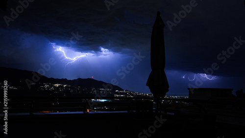 Stormy Weather Over the Costa del Sol Mediterranean Coast