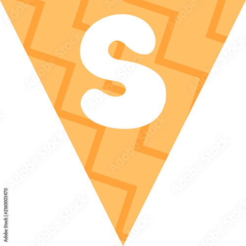 Triangular Flag Bunting Alphabet S