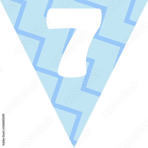 Triangular Flag Bunting Number 7