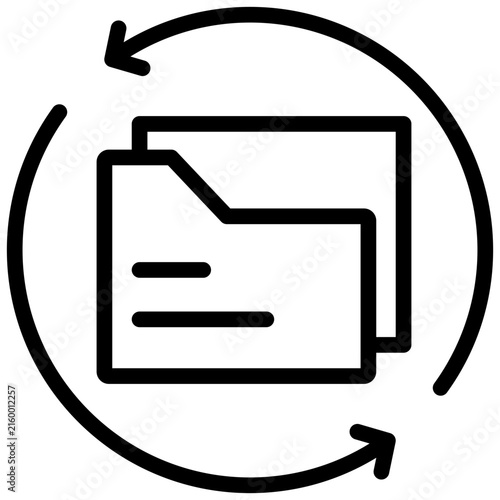 Data Backup lineal style icon