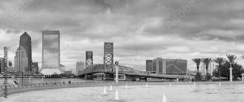 Panoramic view of Downtown Jacksonville from Friendship Fountain - Panoramic view