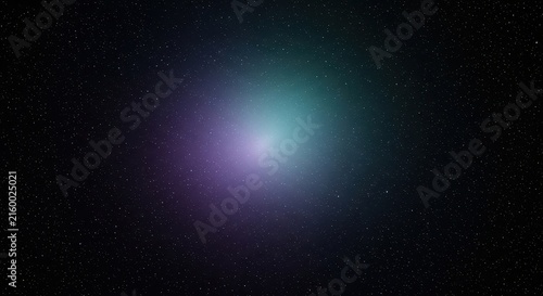 Vivid cosmic nebula glowing with purple and blue hues in deep space.