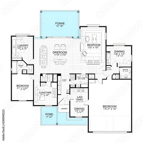 interior layout, living room, bedroom, master bedroom,