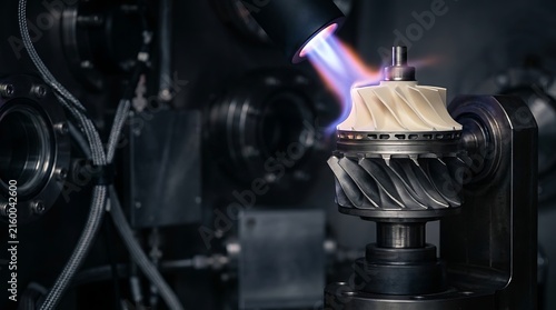 Thermal spray process applying ceramic coating to a metal turbine component in factory