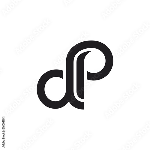 Black minimalist monogram logo of linked circles