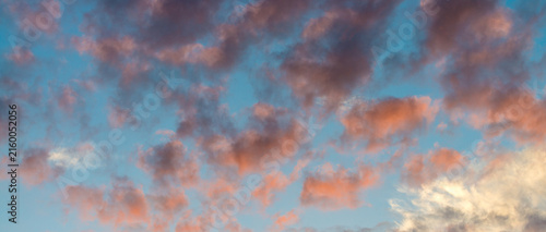 Fototapeta Beautiful colors and clouds in sunset sky