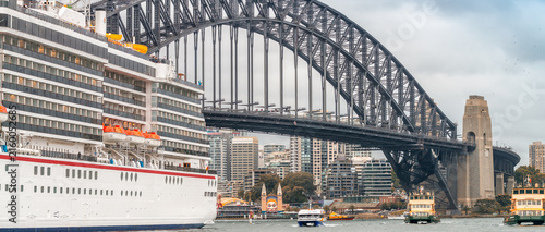 Fototapeta Sydney Harbour Bridge, wide angle view