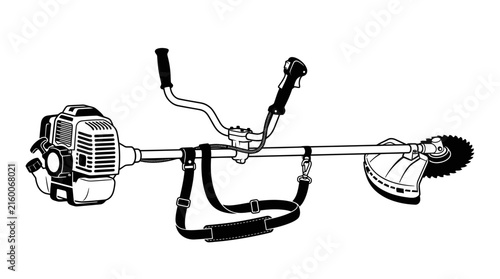 Brush Cutter Vector Illustration