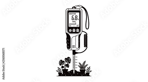 Soil Moisture Meter Vector Illustration