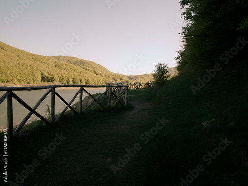 Paduli Lake in the Tuscan-Emilian Apennines in the province of Massa Carrara