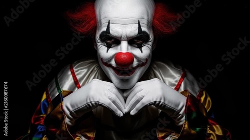 Sinister clown portrait