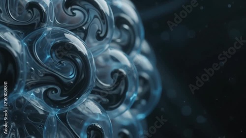 Bioluminescent Alveoli Turning Dark, Pulmonary Necrosis Concept