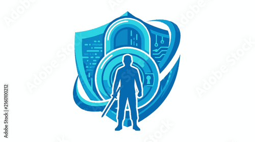 Digital Identity Protection and Cybersecurity Concept