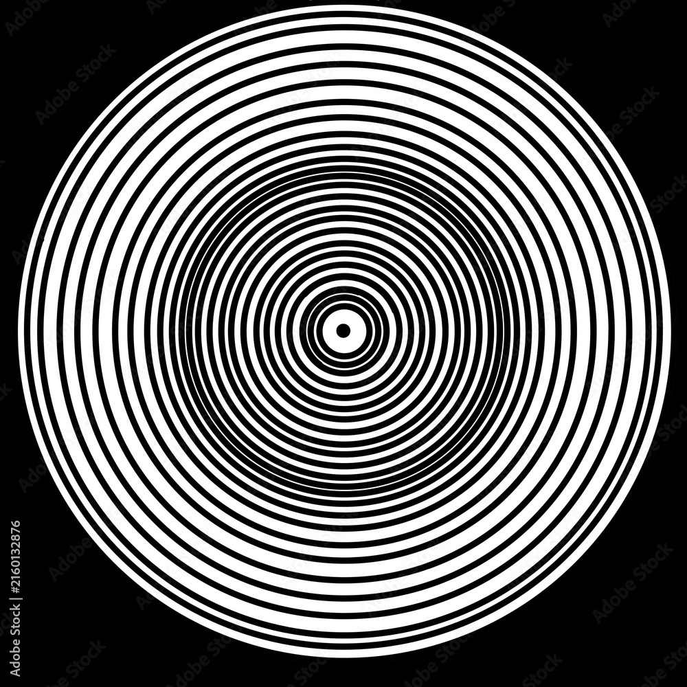 Naklejka premium black and white spiral