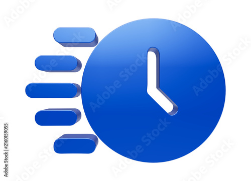 фотографія Striking 3d depiction of a clock with radiating lines symbolizing swift passage