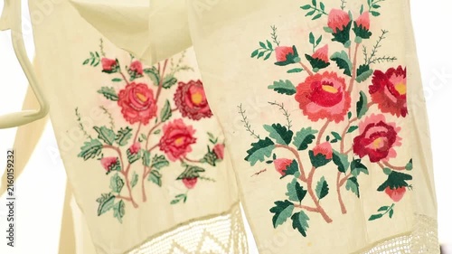 wedding embroidered towel