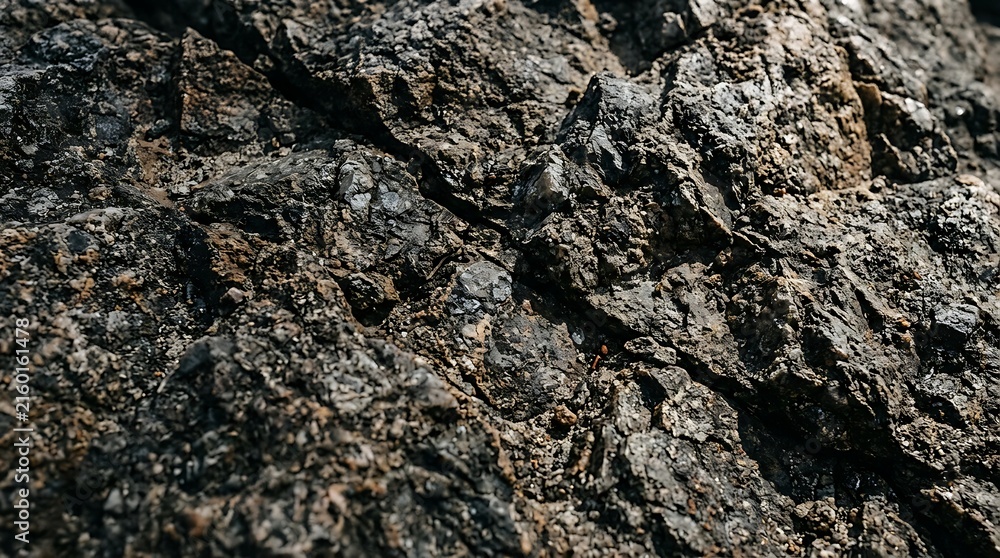 Fototapeta premium Natural grey stone rock texture and mineral surface background