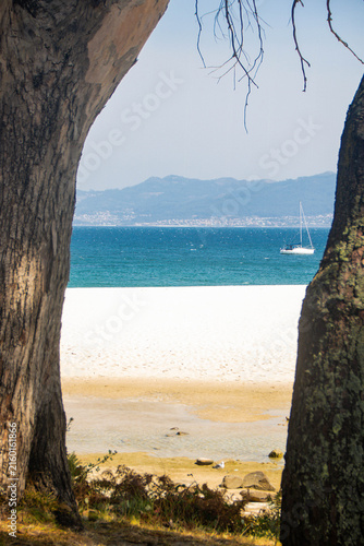 Landscape of cien islands in Galicia