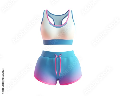 Stylish Sports Bra and Shorts Set in Bright Colors for Active Wear