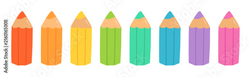 Colorful pencil set. Vector illustration.