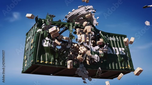 Bullet piercing global trade cargo container