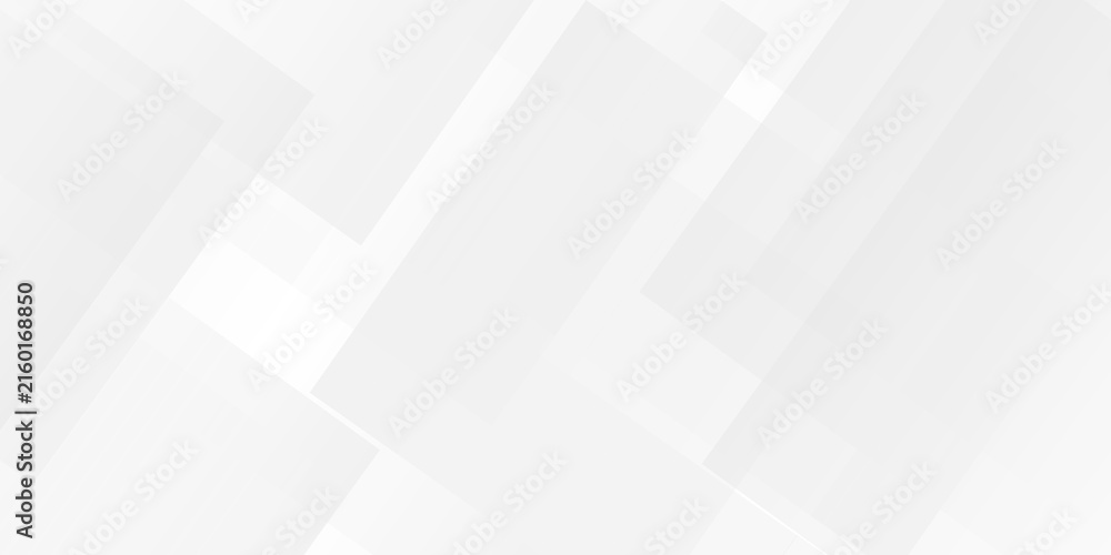 Obraz premium white and gray overlap triangle cube technology brochure diamond web design. minimal rectangle white web material triangle overlay tech element transparent layers banner background.