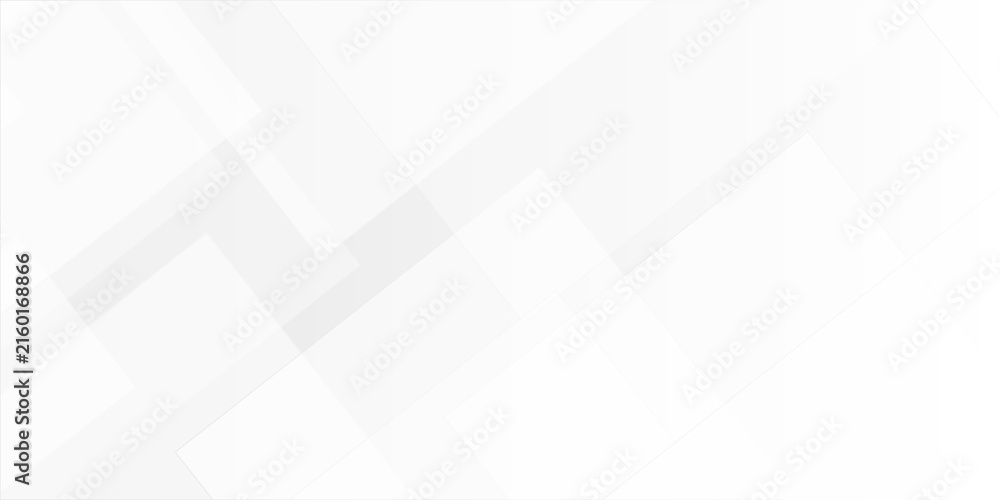Fototapeta premium white and gray overlap triangle cube technology brochure diamond web design. minimal rectangle white web material triangle overlay tech element transparent layers banner background.
