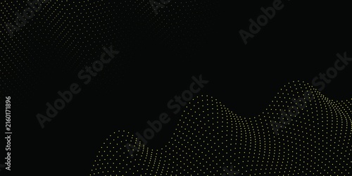 Yellow dot and black abstract backgroundYellow dot and black abstract background